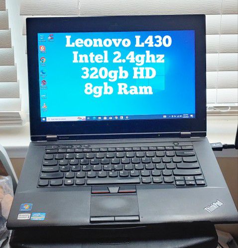 Lenovo Laptop l430 Win10. 8GB Ram 320gb HD