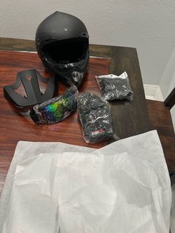 New Motocross Helmet Full Face DOT Certified (Gloves Goggles Mask) 4Pcs set! Sz XL