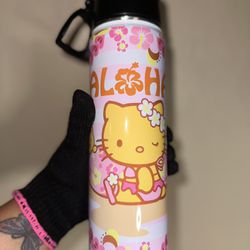 Hello  Kitty Tan Sport Water Bottle