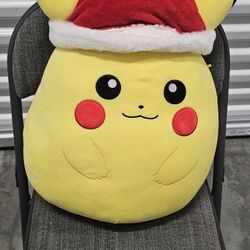 Pikachu 20" Squishmallow 2024 Christmas Pokémon Plush Santa Hat