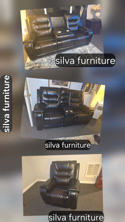 Sofas set 3pcs recliner manual nuevos en caja