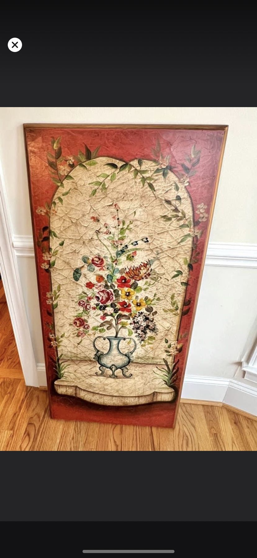 Large Chinoiserie Wall Panel 50” x 23.75”
