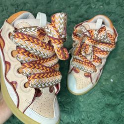 Size 7 Lanvin Wmns Curb Sneakers 'Pale Pink Mango'