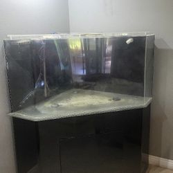 100 Gallon  Acrylic Corner Fish Tank And Filter