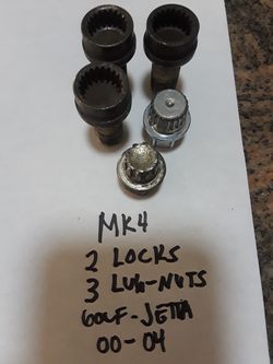 Locks and lug nuts for mk4 golf-jetta