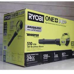 Ryobi ONE+ HP 18V Brushless Blower – 510 CFM Whisper Series Tool Only