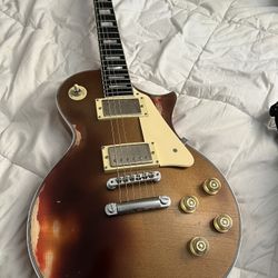10S GF Aged Goldtop Sunburst Relic Les Paul Guitar