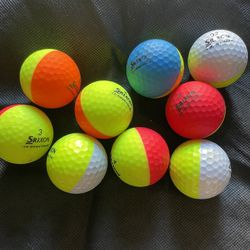 Srixon ZStar and Q Star Tour color split 9 golf balls 