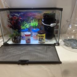 Glass Tank W/ Cover & Filter 