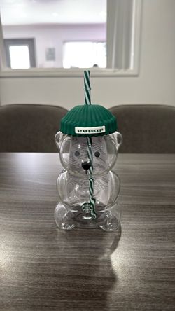 Starbucks Barista Glass Bear Cup Limited Edition Holiday Launch