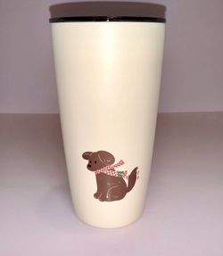 New Starbucks MiiR 2025 Holiday 2025 Puppy Dog Tumbler White 16oz