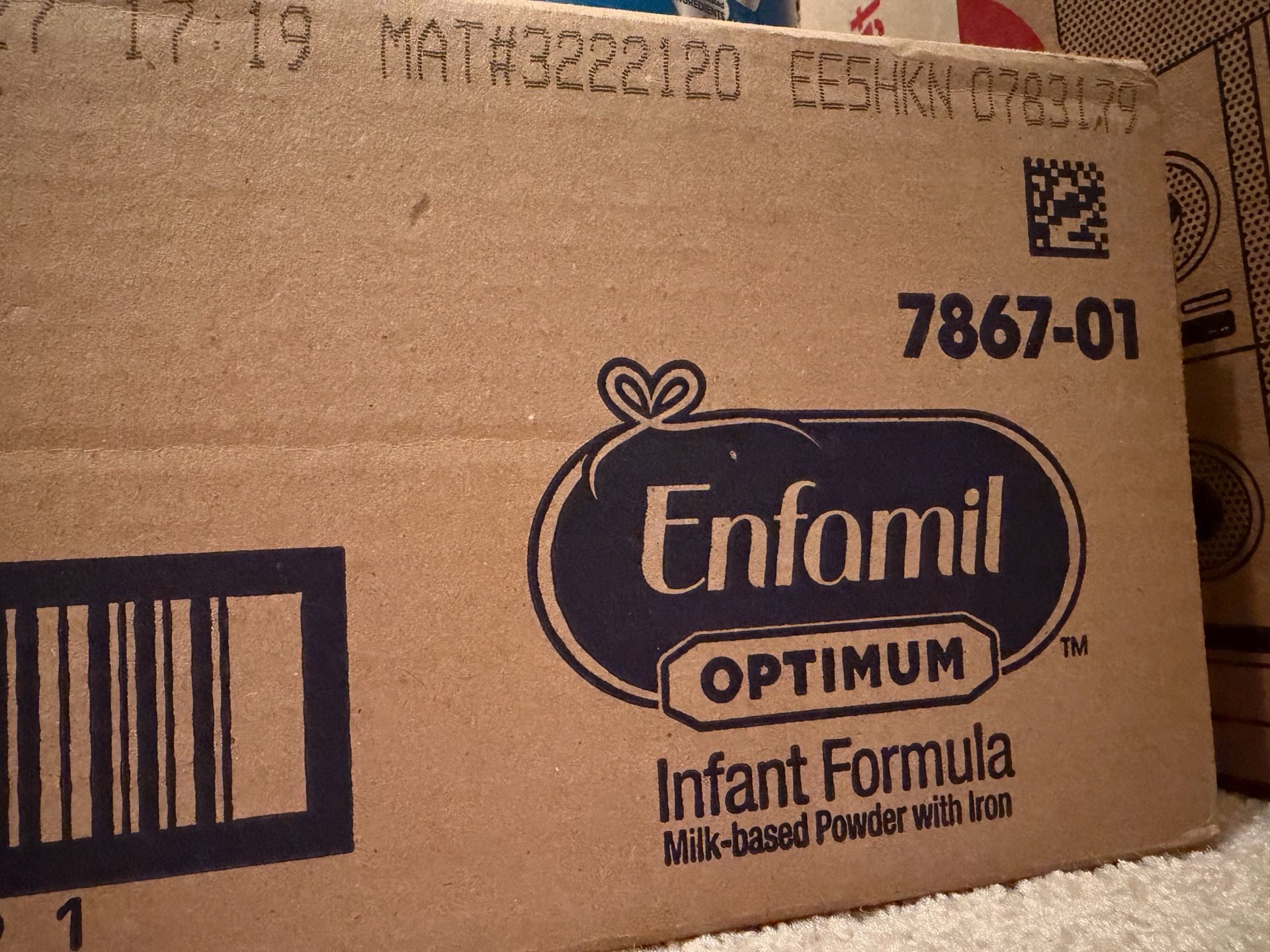 Unopened enfamil formula