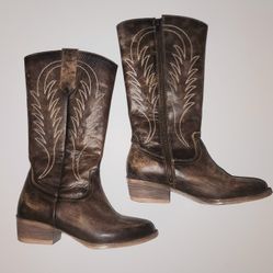 Circle G by Corral embroidery brown zip up boot women's size 7