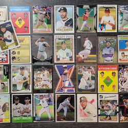 (28) Justin Verlander All Different Baseball Card Lot Detroit Tigers Houston Astros - (3) Available