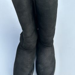 Ugg Boots Womens Shanleigh Black Suede Lined Pull On