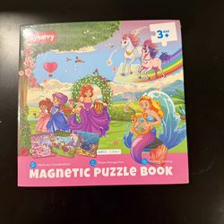 Princess Magnetic Puzzle Book by Synarry 60 Pcs 3 In 1 New Unopened