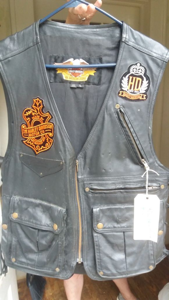 Rare Vintage Harley Davidson Cargo Vest