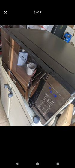 Kenmore elite microwave working great chrome inside can test before buying