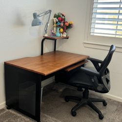 Wood And Metal Desk