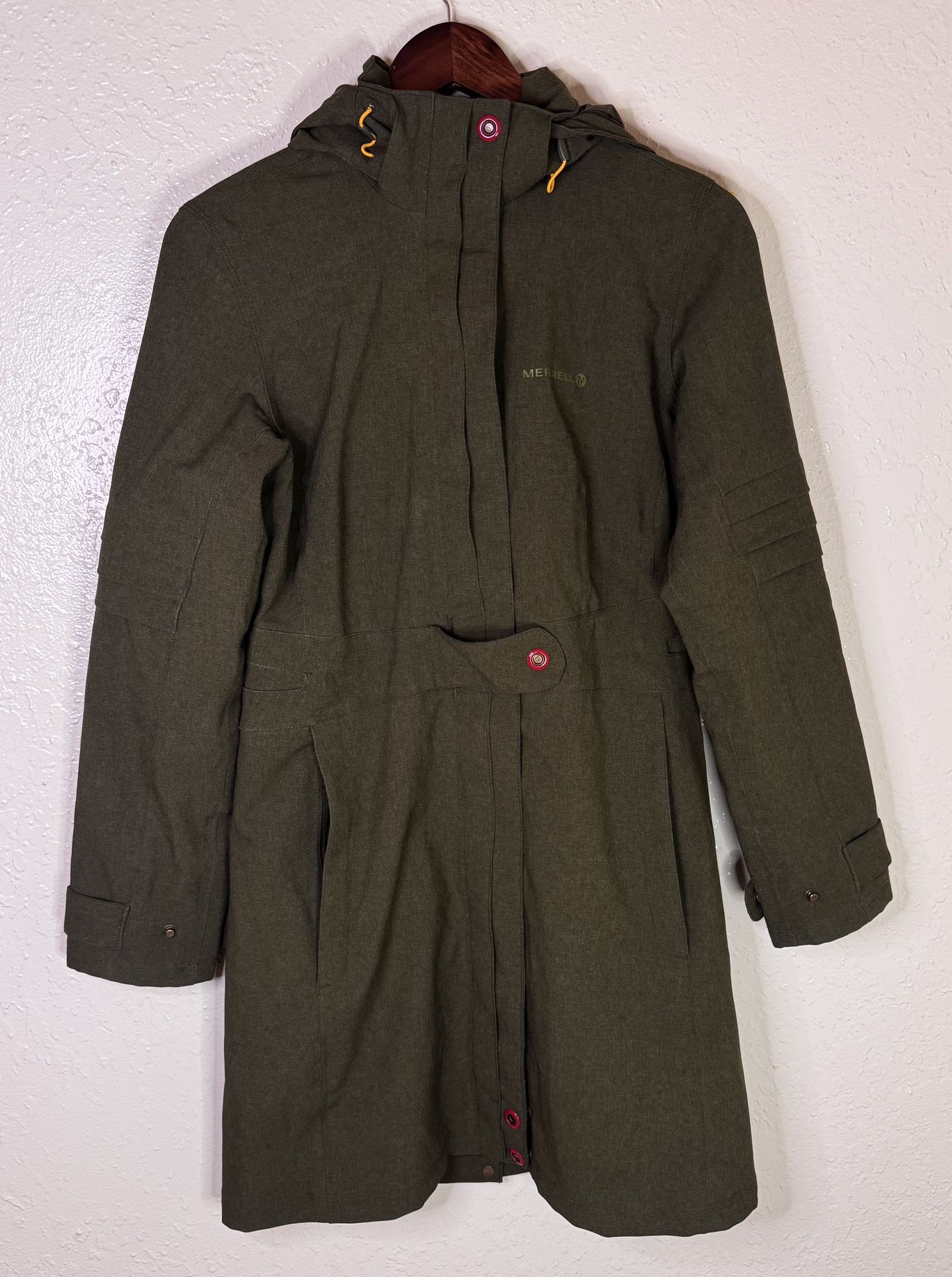 MERRELL Opti-Shell Removable Hooded Parka Rain Coat Small
