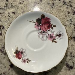 🌹 Royal Stafford “Honey Bunch” Bone China Saucer – Made in England
