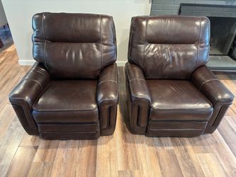 Oversized Genuine Leather Electric Recliners