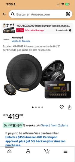 Kenwood Excelon XR-1701P 6.5" Component Speaker System