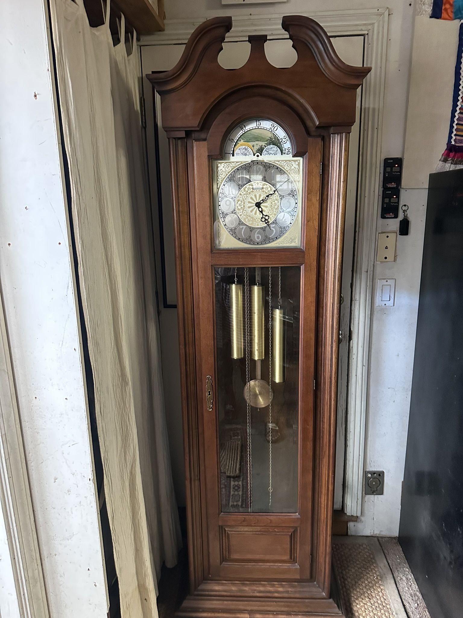 Vintage Triple Chime Howard Miller Grandfather Clock