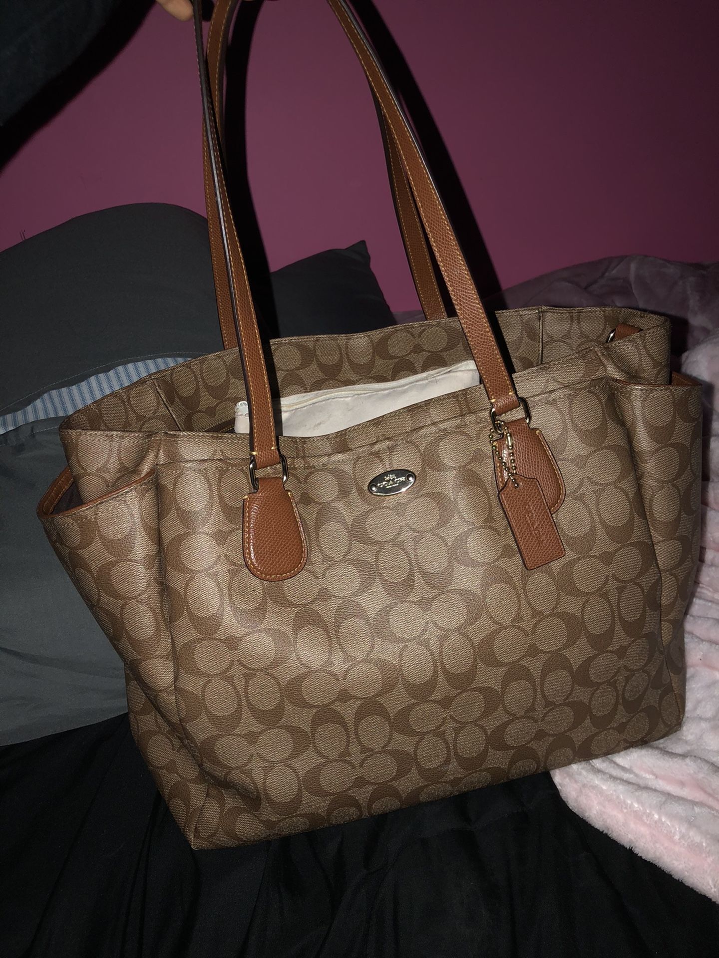 Coach diaper bag and wallet