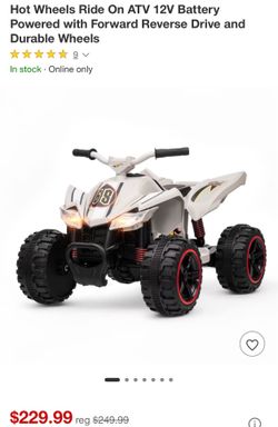 Hot Wheels Ride On ATV 12V Battery Powered