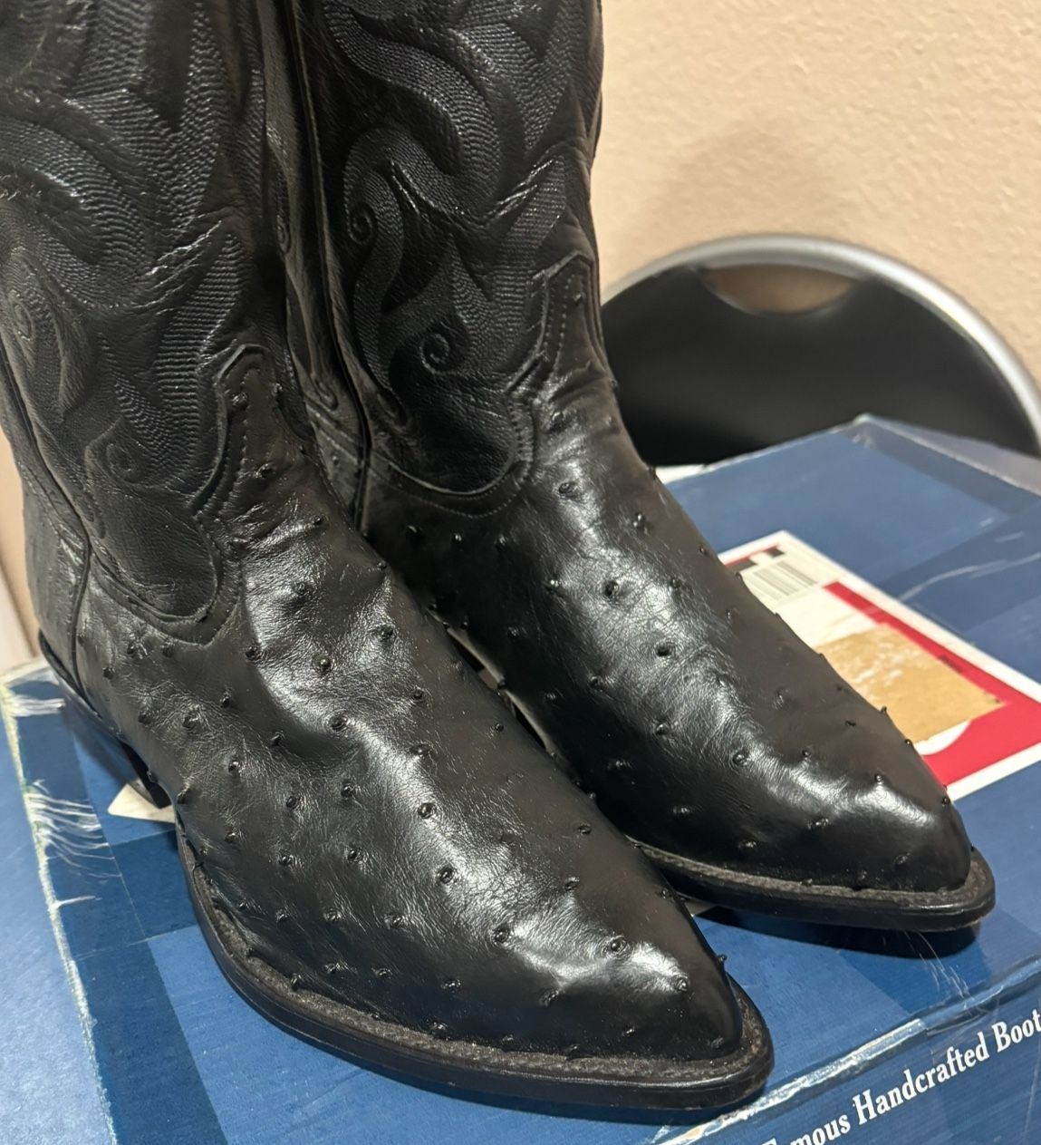 Tony Lama Men’s Ostrich Boots 9.5 EE