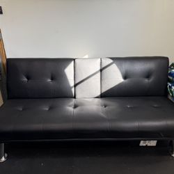 Faux Leather Futon Sofa