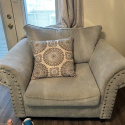 Teal Color Single Oversized Chair