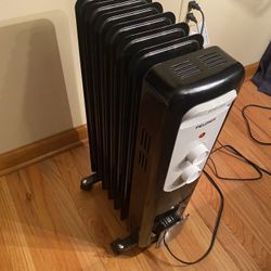 1,500-Watt Oil-Filled Radiant Electric Space Heater with Thermostat