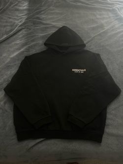 Essentials Fear Of God hoodie black white size large