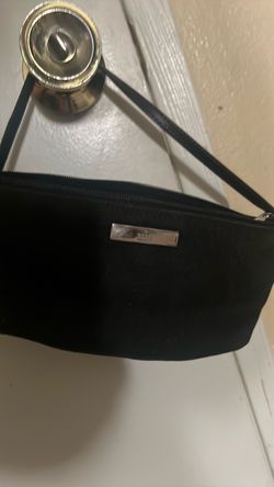 Black Mini Shoulder Bag with Silver Hardware