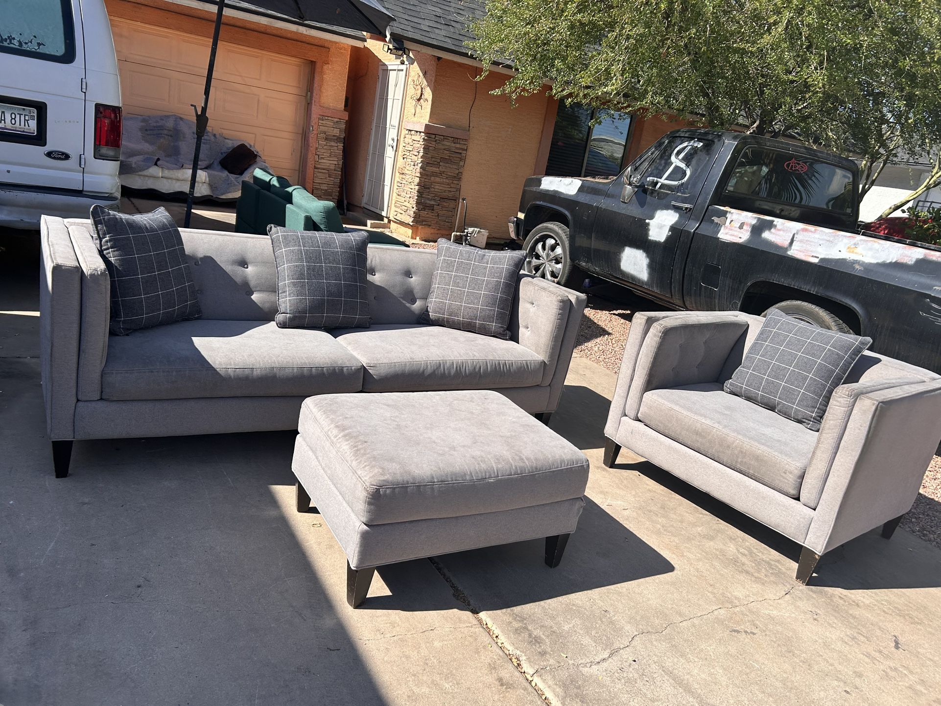 Couches Set $330 Delivered Available Small Fee Need Clean Little Bit