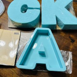 Large Alphabet/Letter silicone molds 