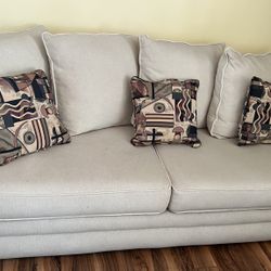 1 Couch With Pillows, 1 Chair w/Ottoman, 1 Chair w/ Matching Pillow