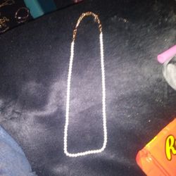 Real Gold And Pearl Neckless