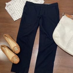 Banana Republic Navy Blue Hampton Fit Pants