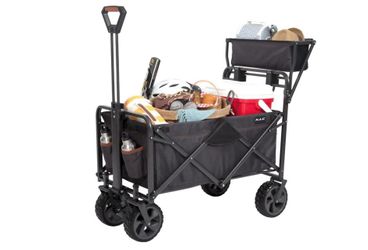 Mac Sports Deluxe Push Pull Folding Wagon with Brakes NEW