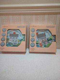 New Claire Murray Nantucket Salad/Dessert Plates.  (2) Packages of 4 Plates.