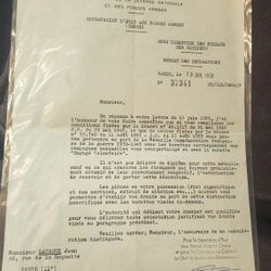 1956 French Military Decoration Letter (Transcribed)
