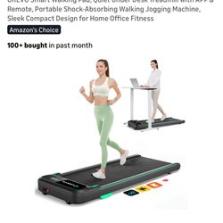 UREVO Smart Walking Pad, Quiet Under Desk Treadmill