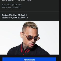Chris Brown Tickets  $450 For 2