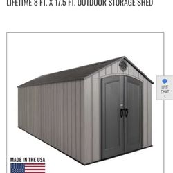 Lifetime Resin Outdoor 8' x 17.5' Storage Shed (NEW IN THE BOXES)