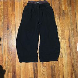 Black Sweatpants w/ Built-In Plaid Boxer Waist – Comfortable Streetwear