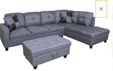 Sectional and ottoman