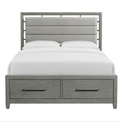 Modern Gray Queen Storage Bed For SALE!!